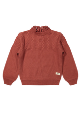 BAJE RUFFLE COLLAR KNIT SWEATER